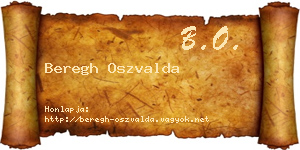 Beregh Oszvalda névjegykártya